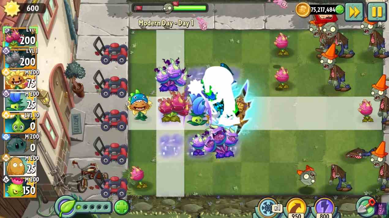 Plants vs Zombies mod apk menu 2