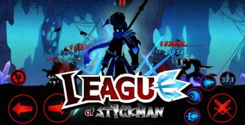 Tải League of Stickman MOD APK 6.1.6  (Menu VIP, Rất Nhiều Tiền, Full Kim Cương, 1Hit, Hồi Chiêu, Máu APK image