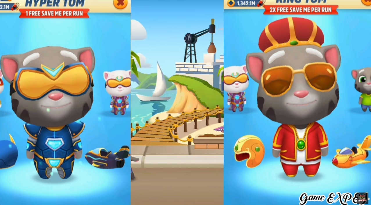 Tải Talking Tom Gold Run 7.4.1.6611 MOD VIP, Tiền, Kim Cương, Full Skin APK