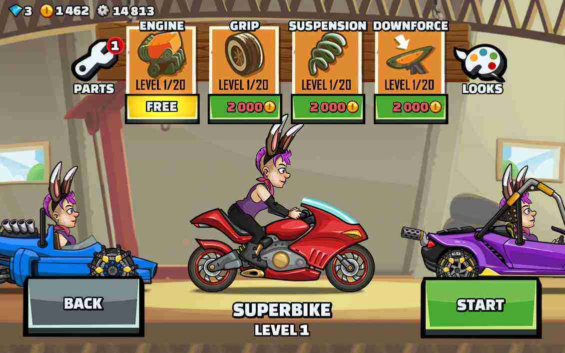 game Hill Climb Racing 2 mod hack