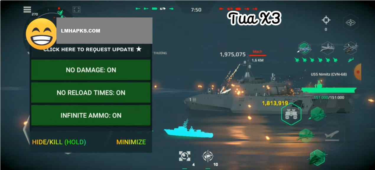 Tải MODERN WARSHIPS 0.83.0.120515693 MOD Menu VIP, Full Rất Nhiều Tiền, Đạn, Sát Thương, Phòng Thủ Tùy Chỉnh APK