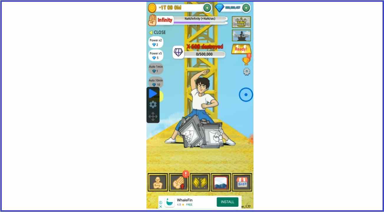 Tải Tap Tap Breaking 1.77 MOD Menu VIP, Full Rất Nhiều Tiền, Kim Cương, Vàng, 1Hit, Vip, Auto Breaking APK