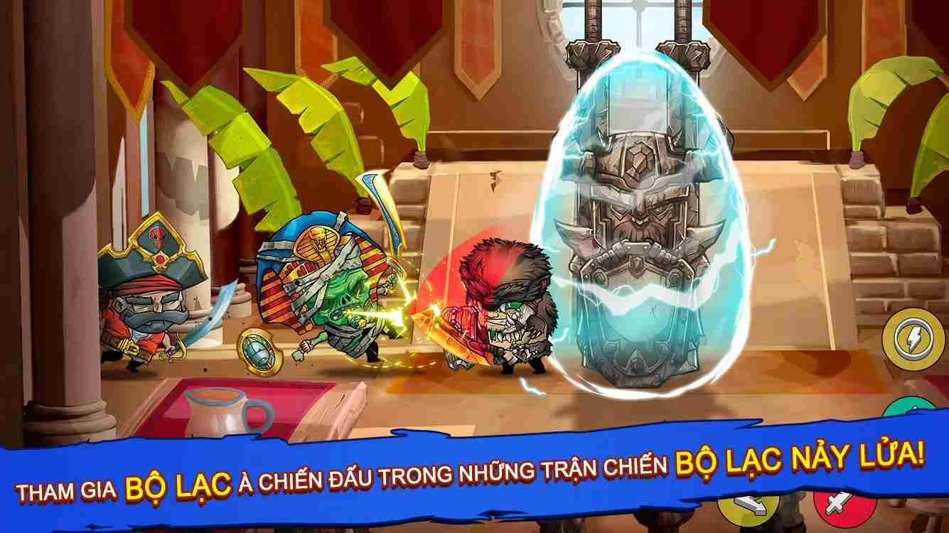 Tải Tiny Gladiators 2.5.1 MOD Menu VIP, Full Tiền, Kim Cương, Full Tất Cả, 1Hit, Không Chết, PVP Online APK