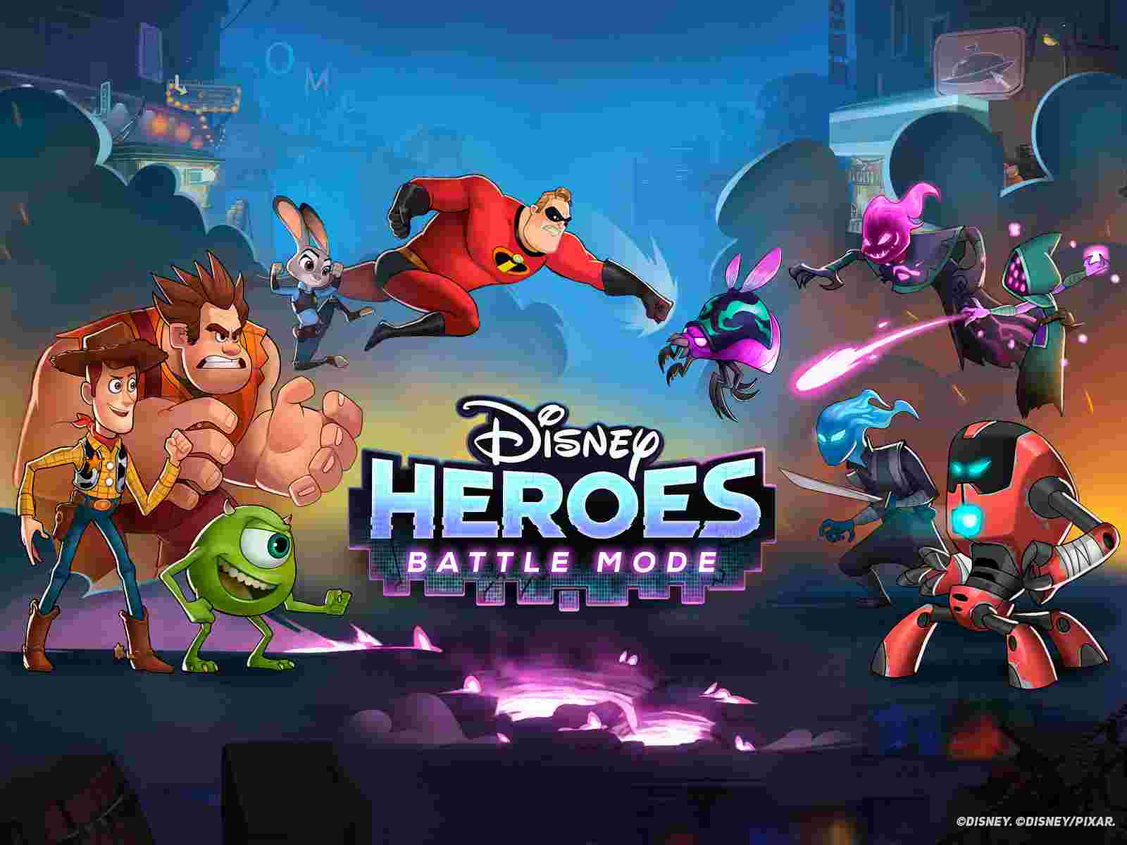 Disney Heroes: Battle Mode 6.4 MOD Menu VIP, Full Tiền, Kim Cương, Vô hạn skills, Đóng băng kẻ địch APK