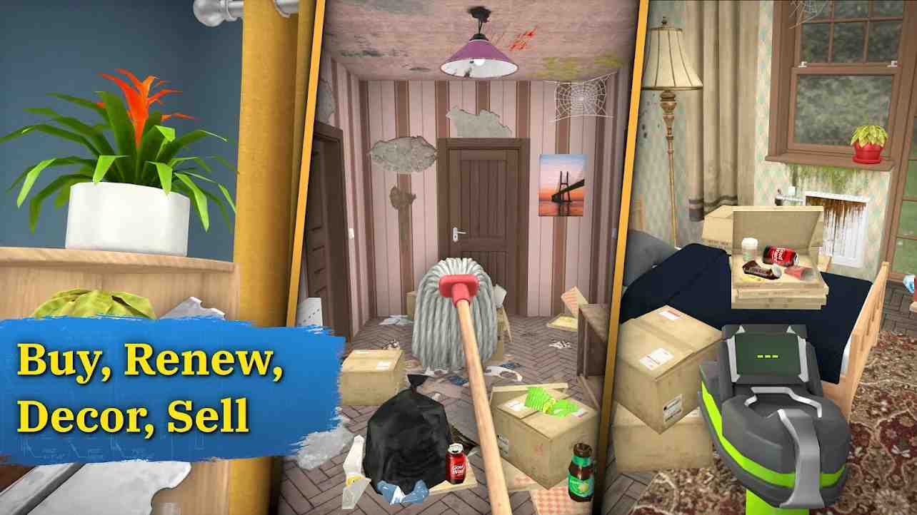 House Flipper 1.430 MOD Menu VIP, More Money, Flipcoin, Unlocked All APK