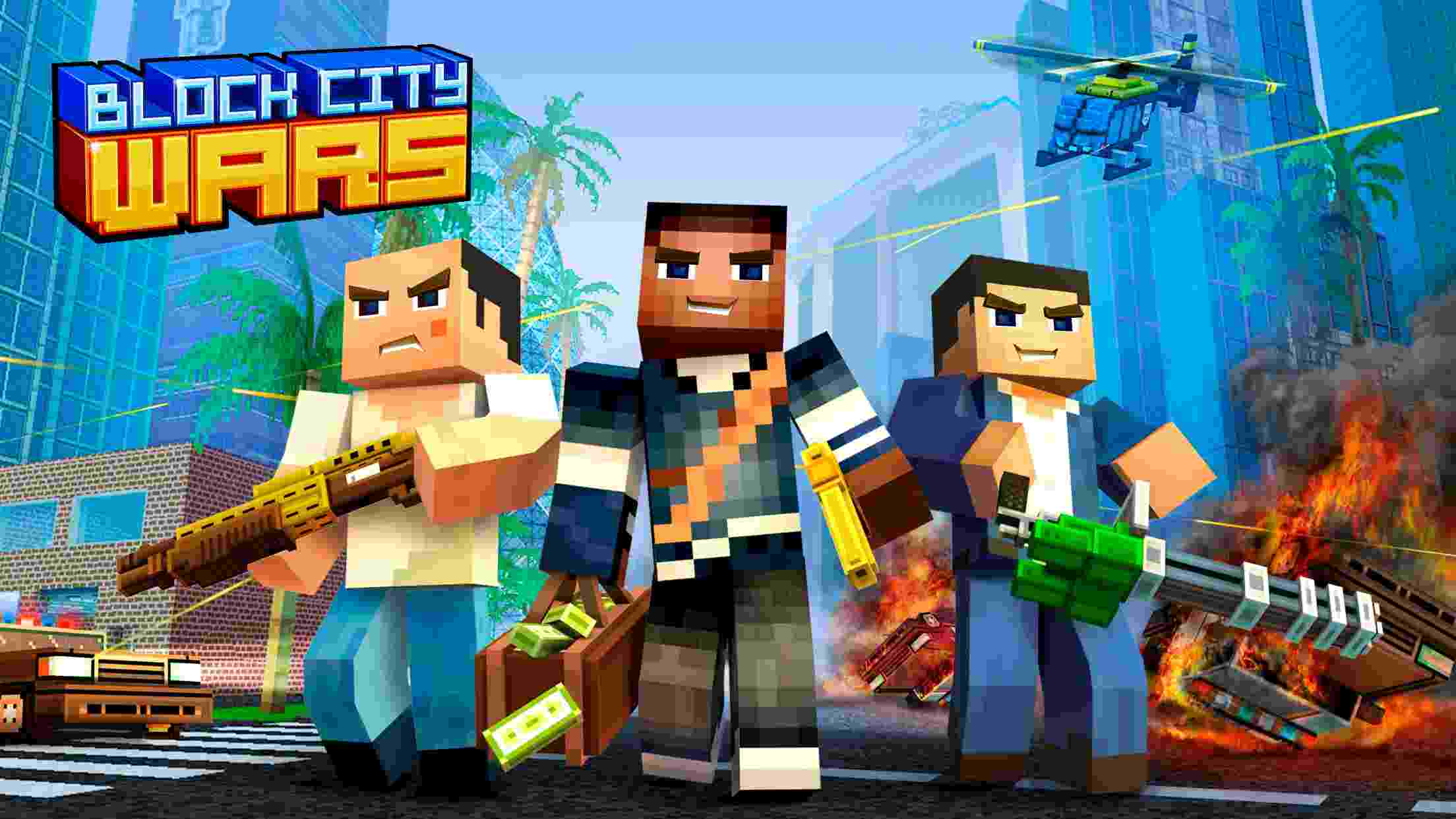 Tải Block City Wars 8.10.0 MOD Menu VIP, Tiền, Đạn, Nhảy Cao, Thay Đạn Nhanh APK