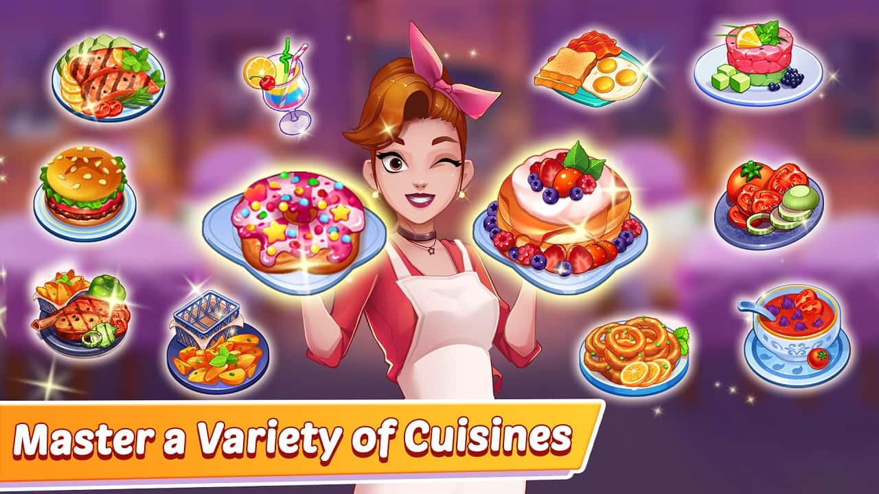 Cooking Rush 1.1.1 MOD Menu VIP, Lots of Money cards gold diamonds APK