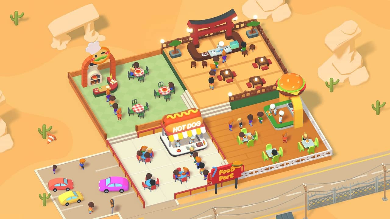 Idle Food Park Tycoon 3.3.2 MOD Menu VIP, Lots of Money and gems, speed game APK