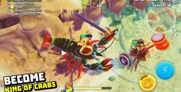 Tải King of Crabs 1.18.1 MOD Menu VIP, Tiền, Ngọc Trai, Mở khóa Cua APK image