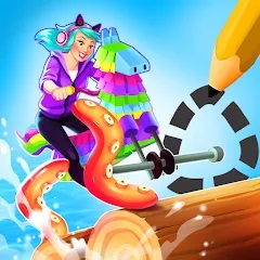 Scribble Rider 3.1.0 MOD VIP, Unlimited Coins APK icon