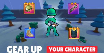 Stickmans of Wars: RPG Shooter 4.9.4 MOD Menu VIP, Lots of Money gems, God mode, onehit APK image