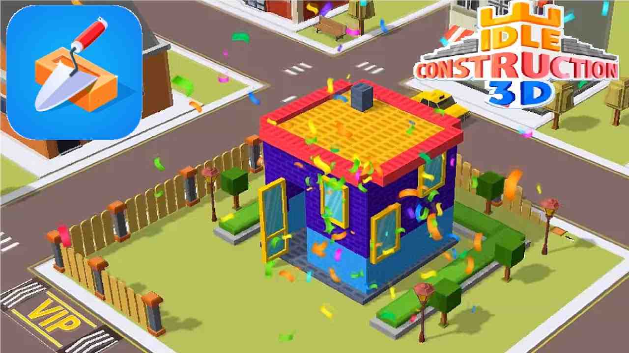 Idle Construction 3D 2.2 MOD Menu VIP, Rất Nhiều Tiền, Full Kim Cương APK