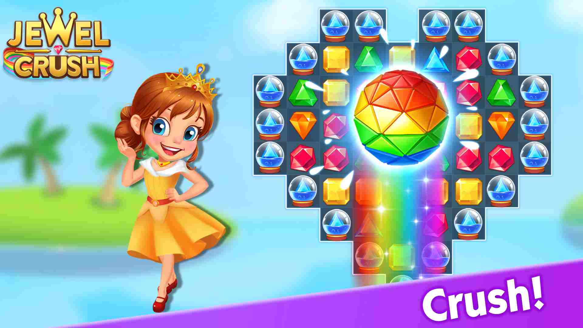 Jewel Crush 6.1.3 MOD Rất Nhiều Tiền, Max Level APK