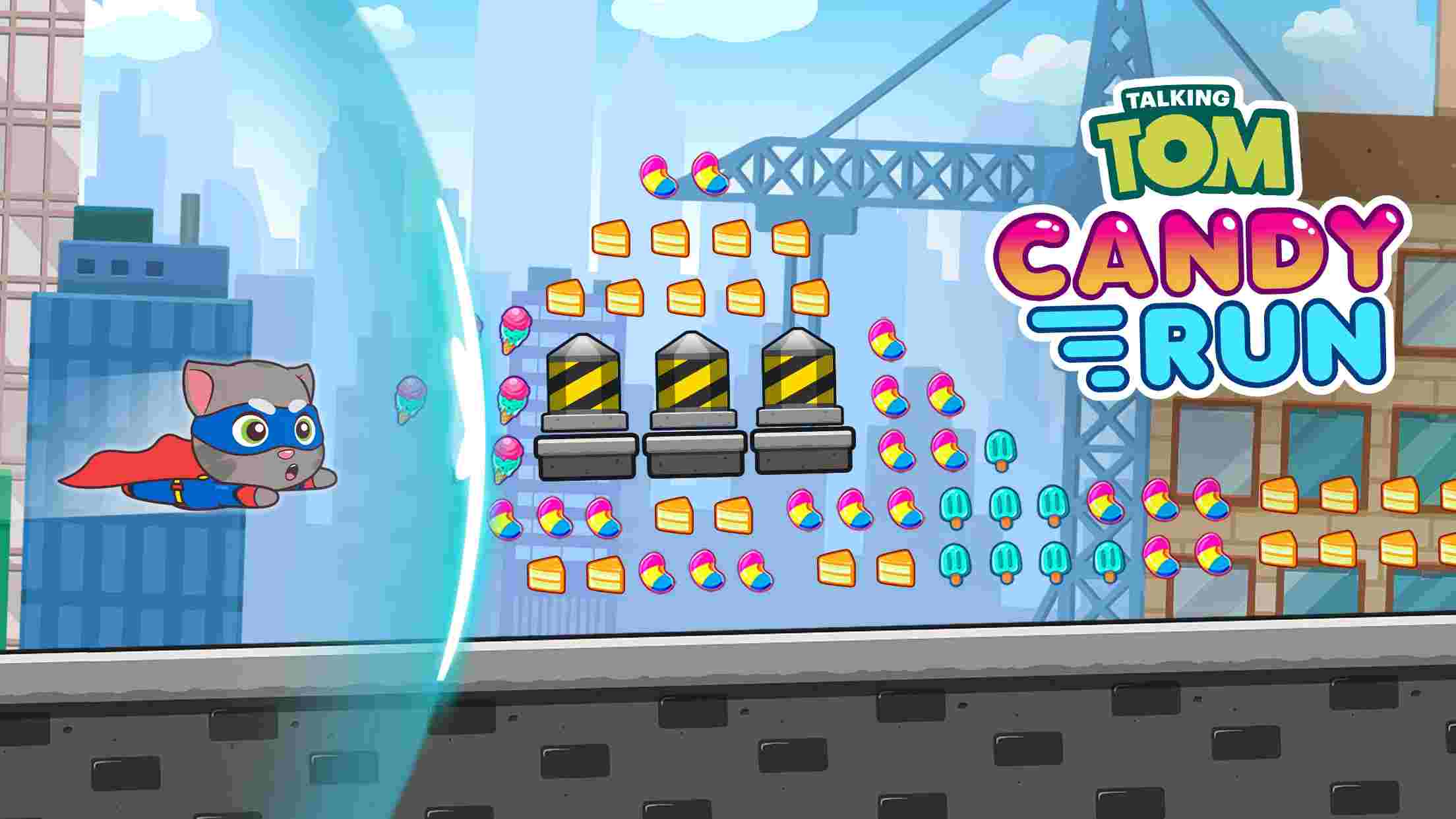 Talking Tom Candy Run 1.6.2.377 MOD Unlimited Candy, Gems APK