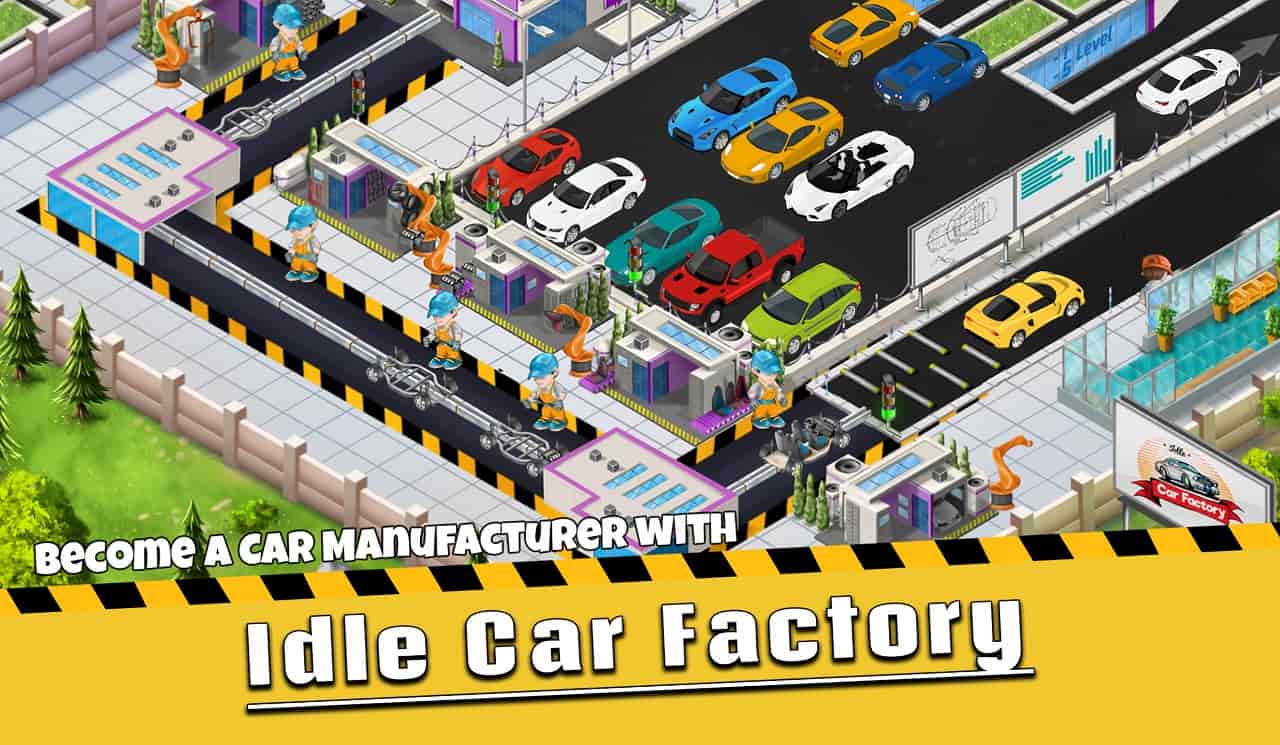 Idle Car Factory 15.0.7 MOD Rất Nhiều Tiền, Kim Cương APK