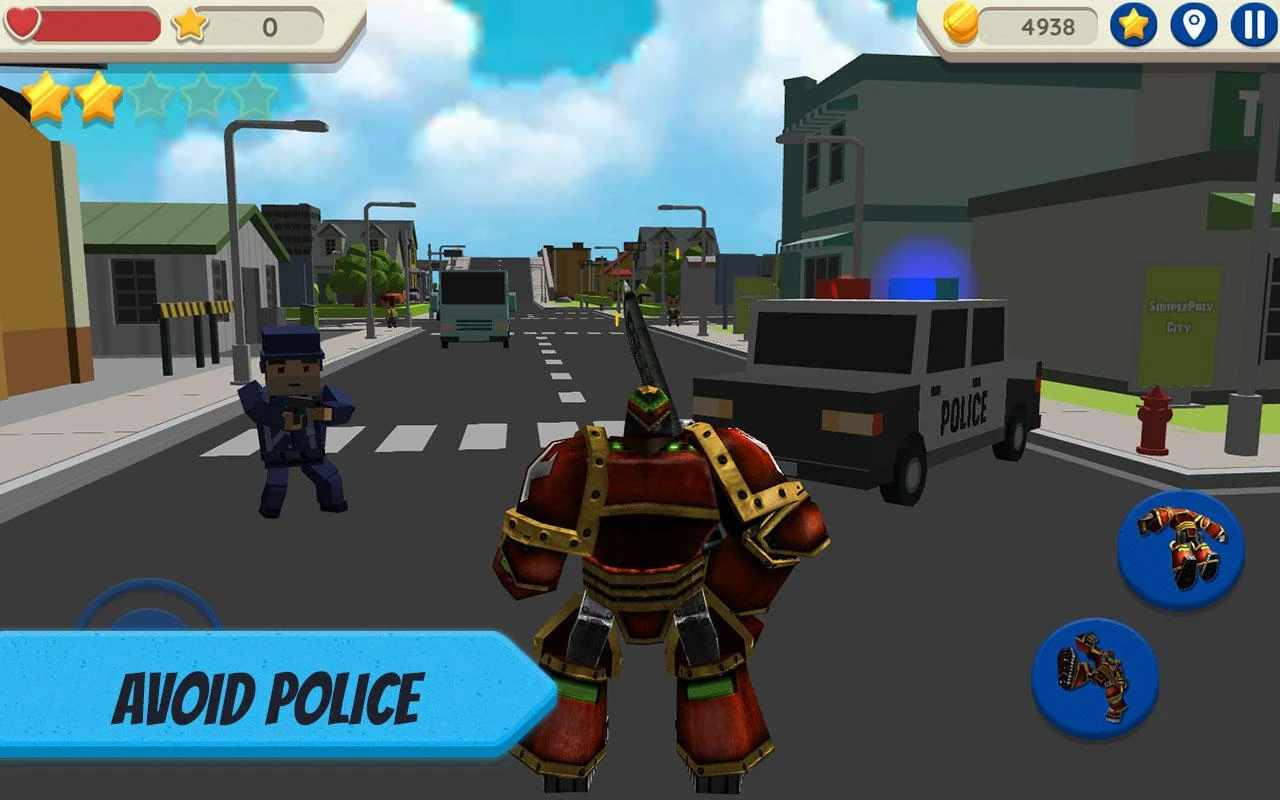 Game Robot Hero- City Simulator 3D 