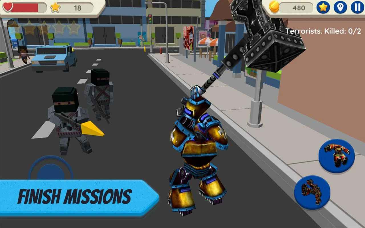 Robot Hero- City Simulator 3D 