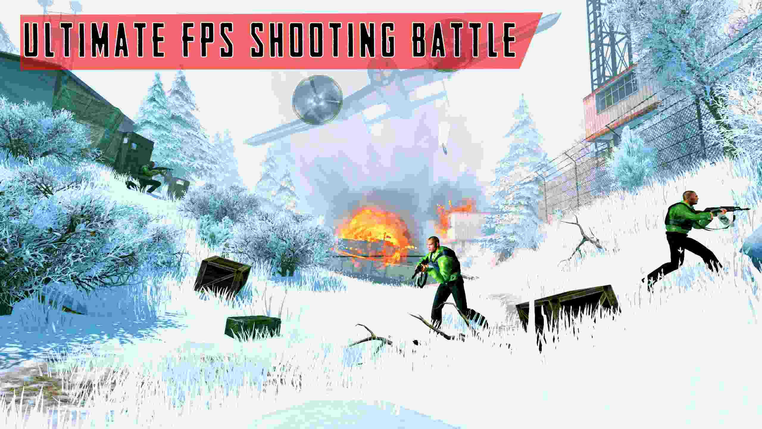 Winter World War Shooting Game 2.0.8 MOD God e, DUMB ENEMY, Remove Ads APK