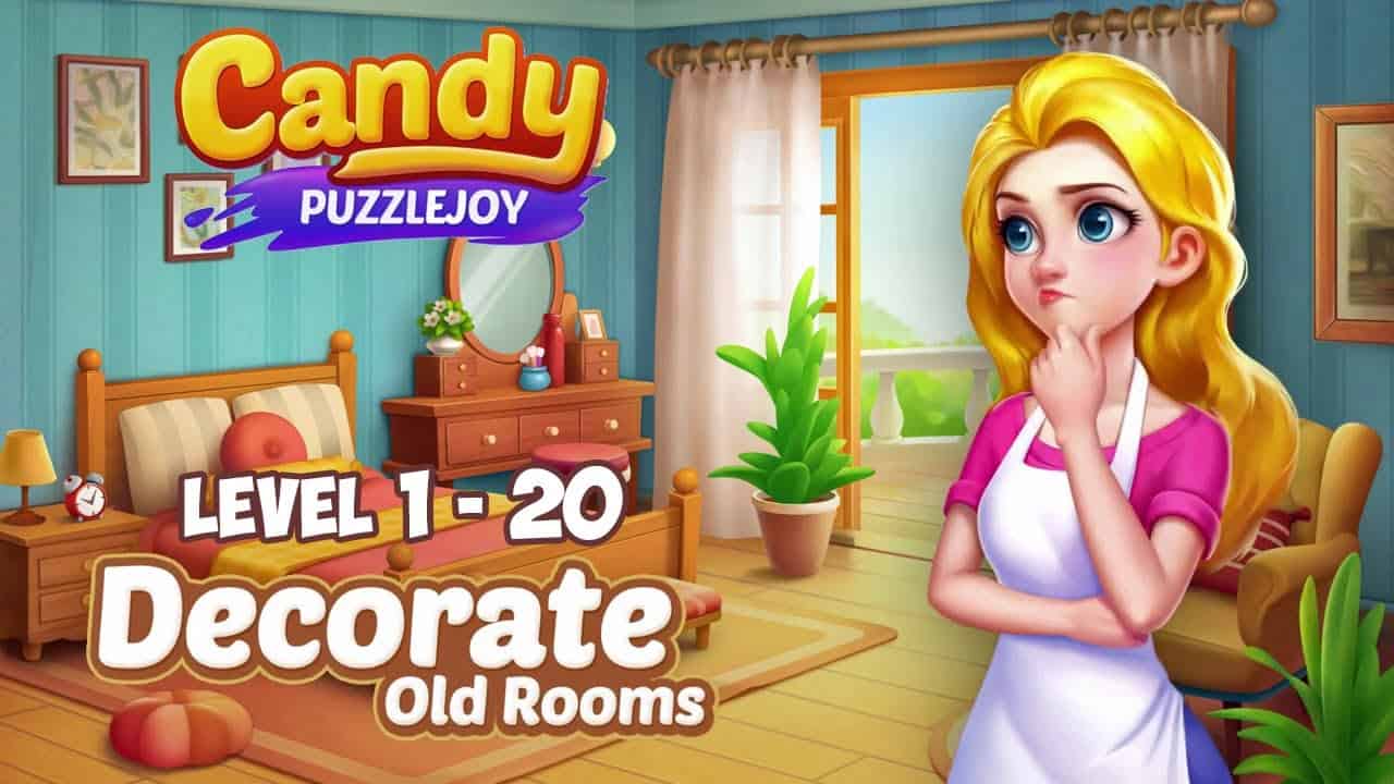 Candy Puzzlejoy 1.64.1 MOD VIP, Rất Nhiều Tiền, Mua Sắm 0Đ, APK