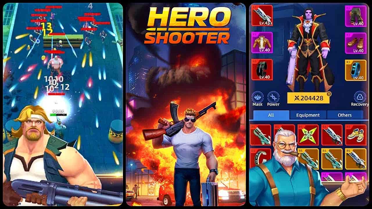 Hero Shooter 1.3.1 MOD Lots of Money, Energy, Immortality APK