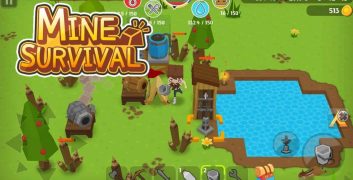 Mine Survival 2.7.0 MOD Menu VIP, Unlimited gems money, unlock all characters, god mode APK image