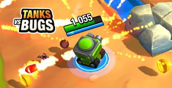 Tanks vs Bugs 1.2.5 MOD Menu VIP, Lots of Money gems, God mode, 1Hit, Speed, Frozen, ESP APK image