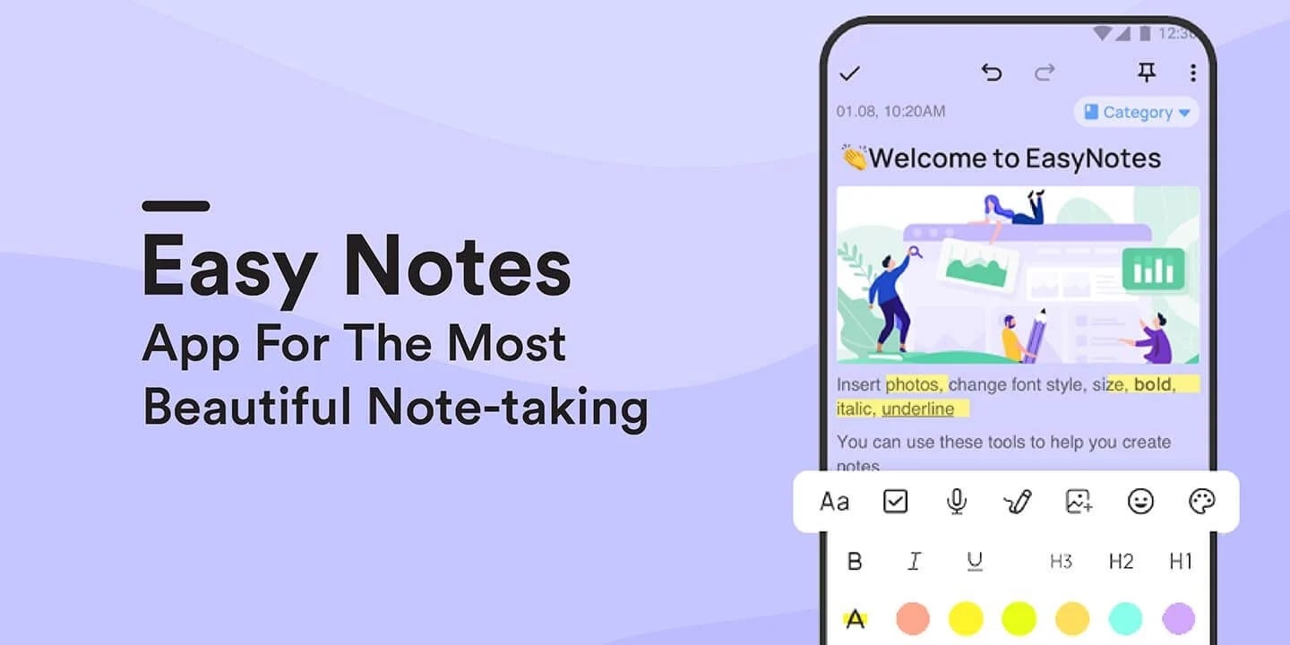 Easy Notes 1.2.65.0914 MOD Đã Mở Khóa VIP APK