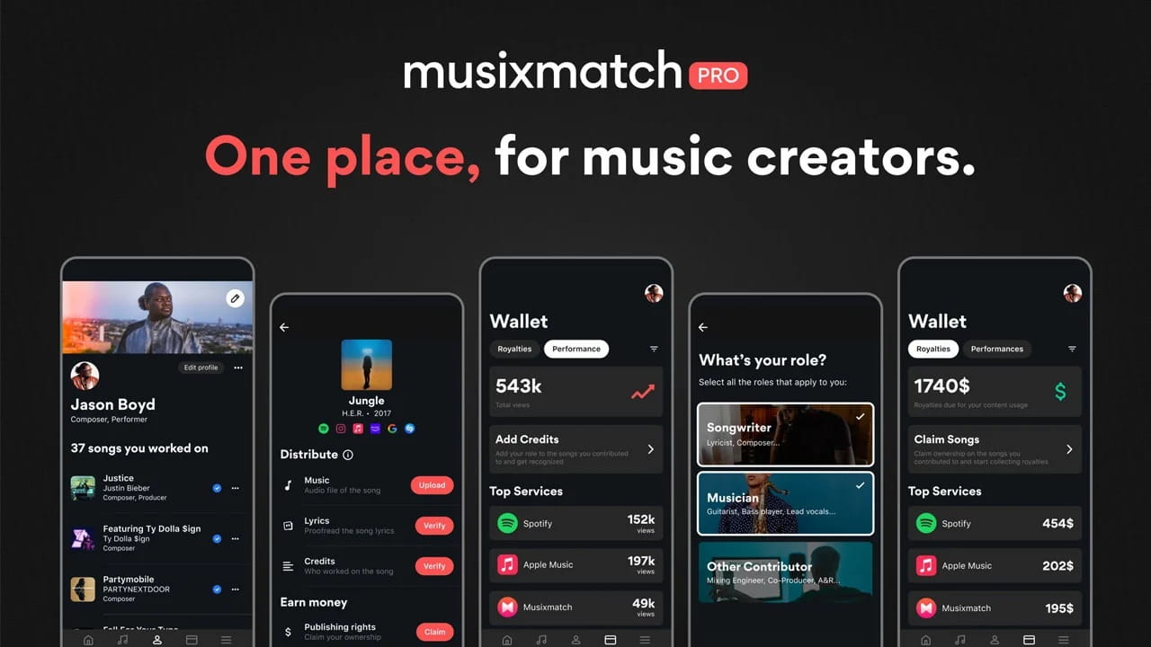 Musixmatch 7.12.1 MOD Đã Có Premium APK