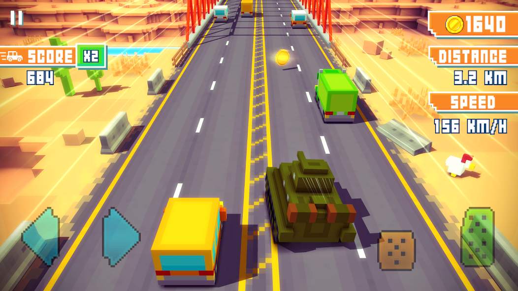 Blocky Highway Traffic Racing 