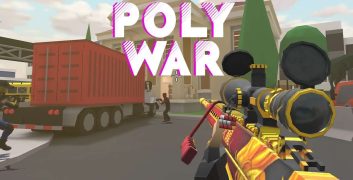 POLYWAR 2.3.0 MOD Menu VIP, Lots of Money, Full Ammo, Unlocked weapons, Aimbot, ESP APK image