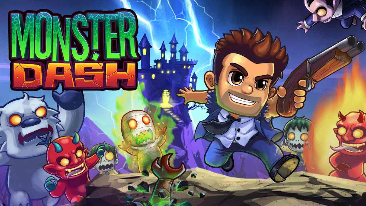 Cách Tải Monster Dash 4.64.0.732991 MOD VIP, One hit, Vô hạn vàng/đạn, Mua Sắm APK