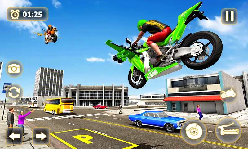 Flying Motorbike Taxi Driving MOD APK