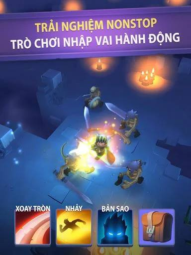 Đồ họa và âm thanh: Không mới nhưng đủ cuốn trong Nonstop Knight MOD APK